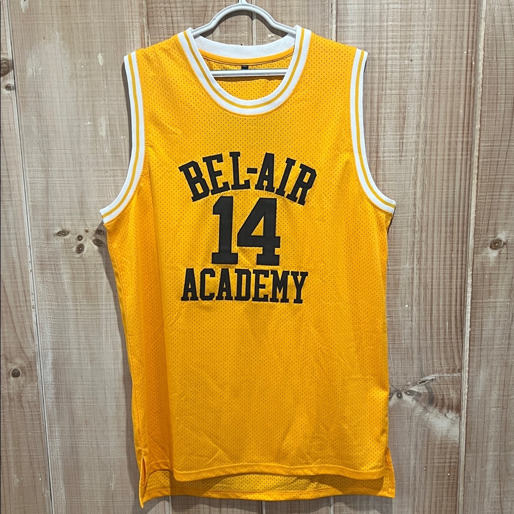 Yellow Fresh Prince of Bel-Air Basketball Jersey XL